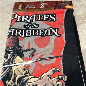 NWT Disney Pirates of the Caribbean Towel - Red, Black, Beige